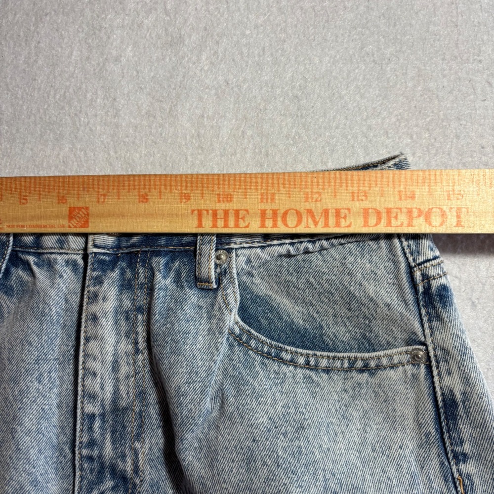 WHITE FOX Women's L Light Wash Wide Leg Jeans Cross Embellishment Cotton - Picture 6 of 12